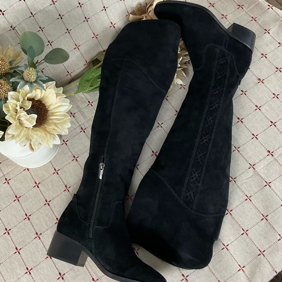 Vince Camuto Kreesell Over the Knee Black Suede Riding Boots Size 6 NWOB - Picture 6 of 10